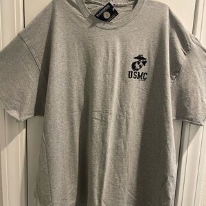SGT GRIT USMC Eagle, Globe and Anchor t-shirt. Heather gray .